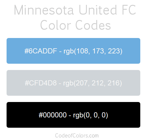 Minnesota United Team Color Codes