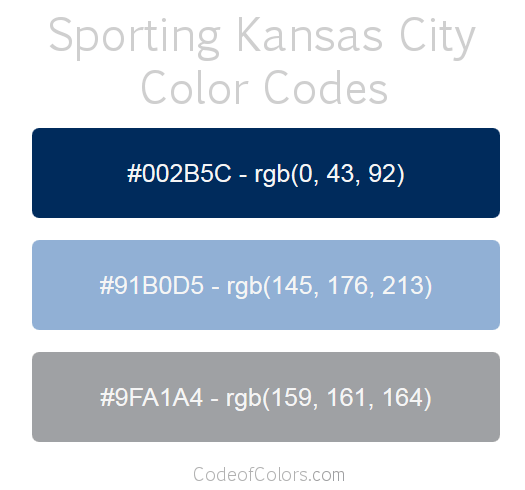 Sporting Kansas City Team Color Codes