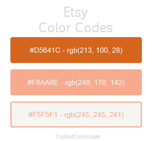 Etsy Logo and Website Color Codes