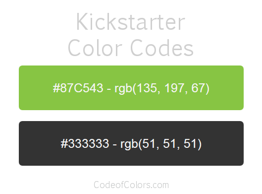 Kickstarter Logo and Website Color Codes