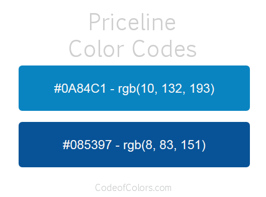 Priceline Logo and Website Color Codes